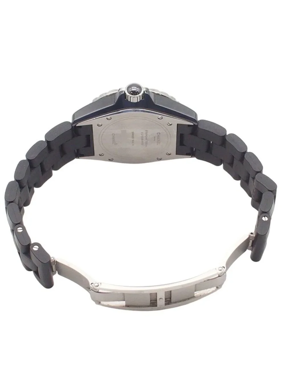 Chanel 38 Black Ceramic SS Rubber Watch Automatic